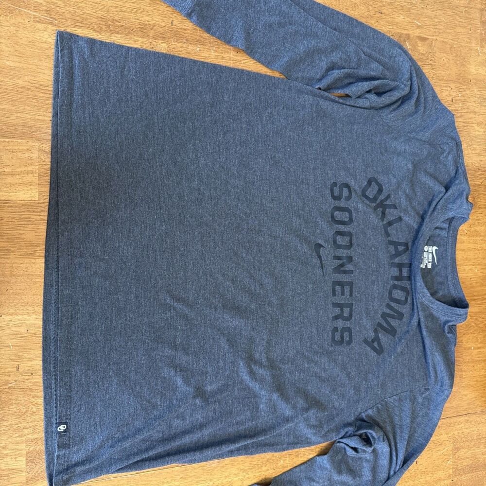 OKLAHOMA SOONERS Nike long sleeve T-Shirt — Gray Men's XXL NCAA